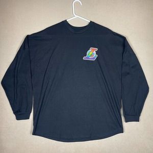 LA Lakers Pride Night Long Sleeve T-Shirt Adult Extra Large Black‎ Oversized